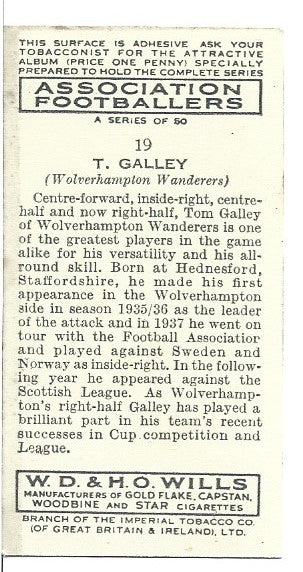 19. T. GALLEY - WOLVERHAMPTON WANDERERS