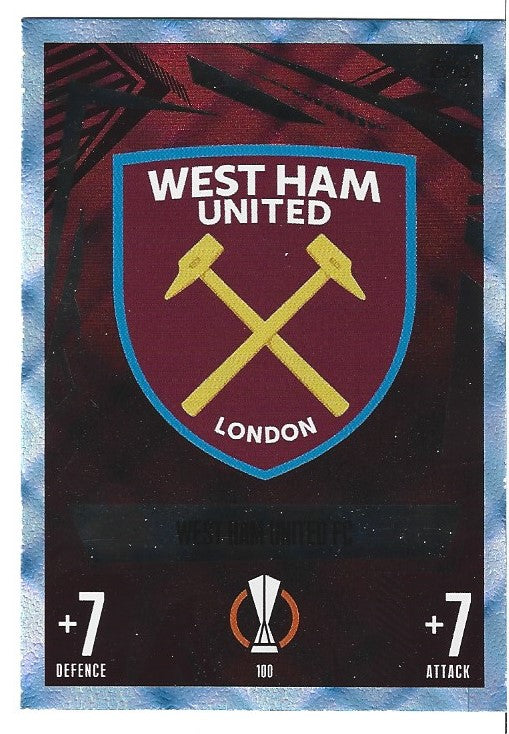 100. WEST HAM UNITED - CLUB BADGE - CRYSTAL