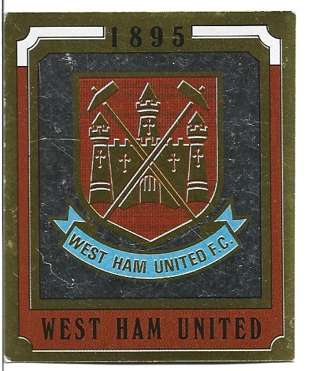 343. WEST HAM UNITED - CLUB BADGE - GOLD FOIL