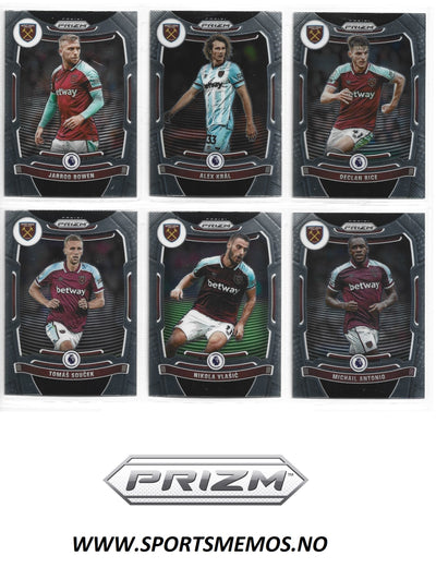 WEST HAM UNITED - PANINI PRIZM PREMIER LEAGUE 2021/22 - KOMPLETT SETT