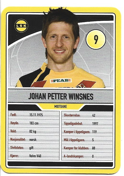 LILLESTRØM SK - JOHAN PETTER WINSNES