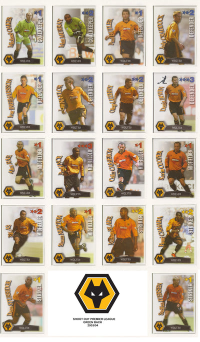 WOLVERHAMPTON WANDERERS - LOT - SHOOT OUT, MATCH ATTAX OG ADRENALYN XL
