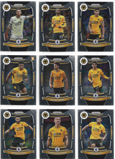 WOLVERHAMPTON WANDERERS - PANINI PRIZM PREMIER LEAGUE 2021/22 - KOMPLETT SETT