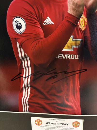 WAYNE ROONEY - SIGNERT BILDE MED EKTEHETSBEVIS/COA