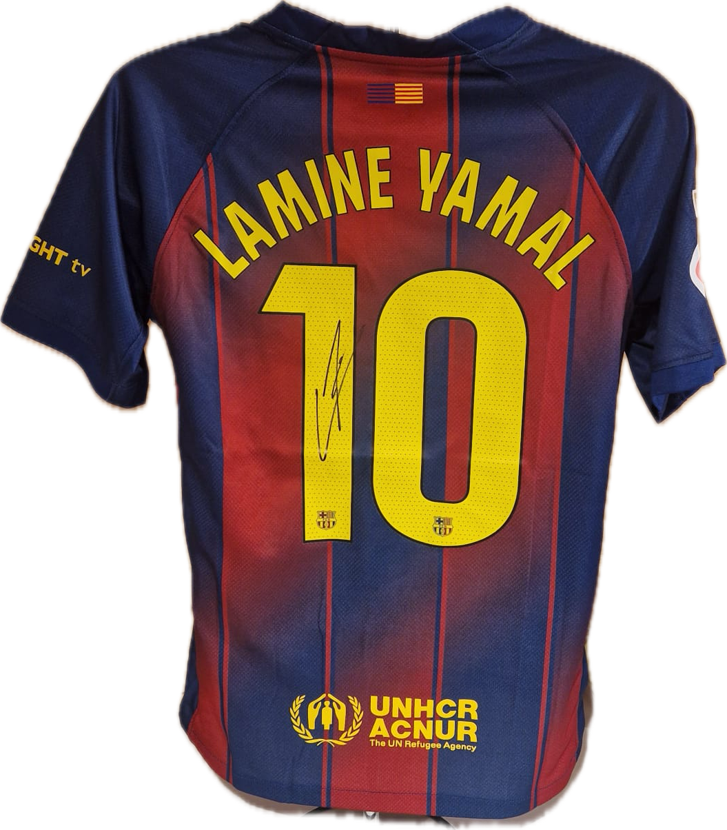 LAMINE YAMAL - SIGNERT DRAKT MED EKTEHETSBEVIS/COA