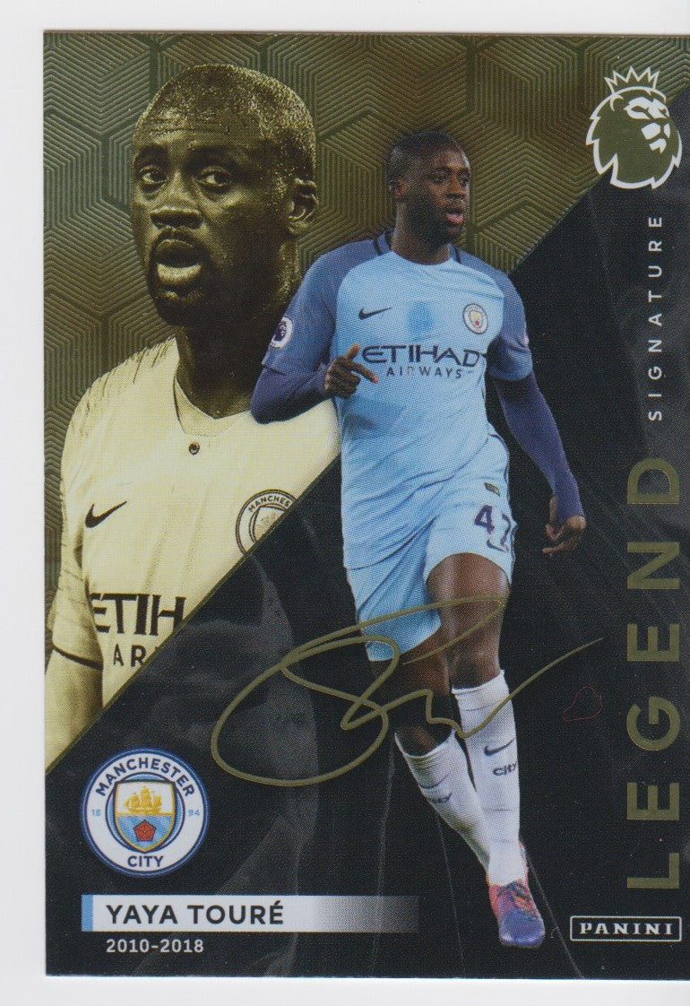 YAYA TOURE - MANCHESTER CITY - LIMITED EDITION - LEGENDS GOLD FOIL SIGNATURE