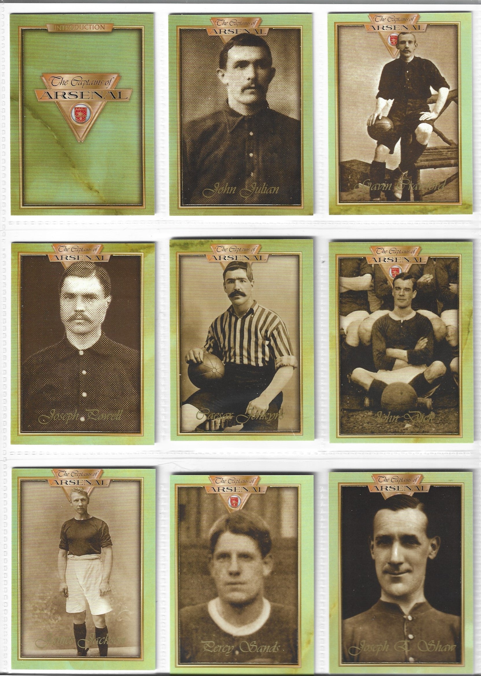 THE CAPTAINS OF ARSENAL - KOMPLETT SETT MED FUTERA PLATINUM 1998