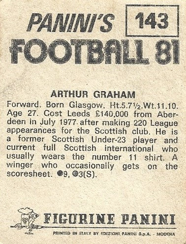 143. ARTHUR GRAHAM - LEEDS UNITED