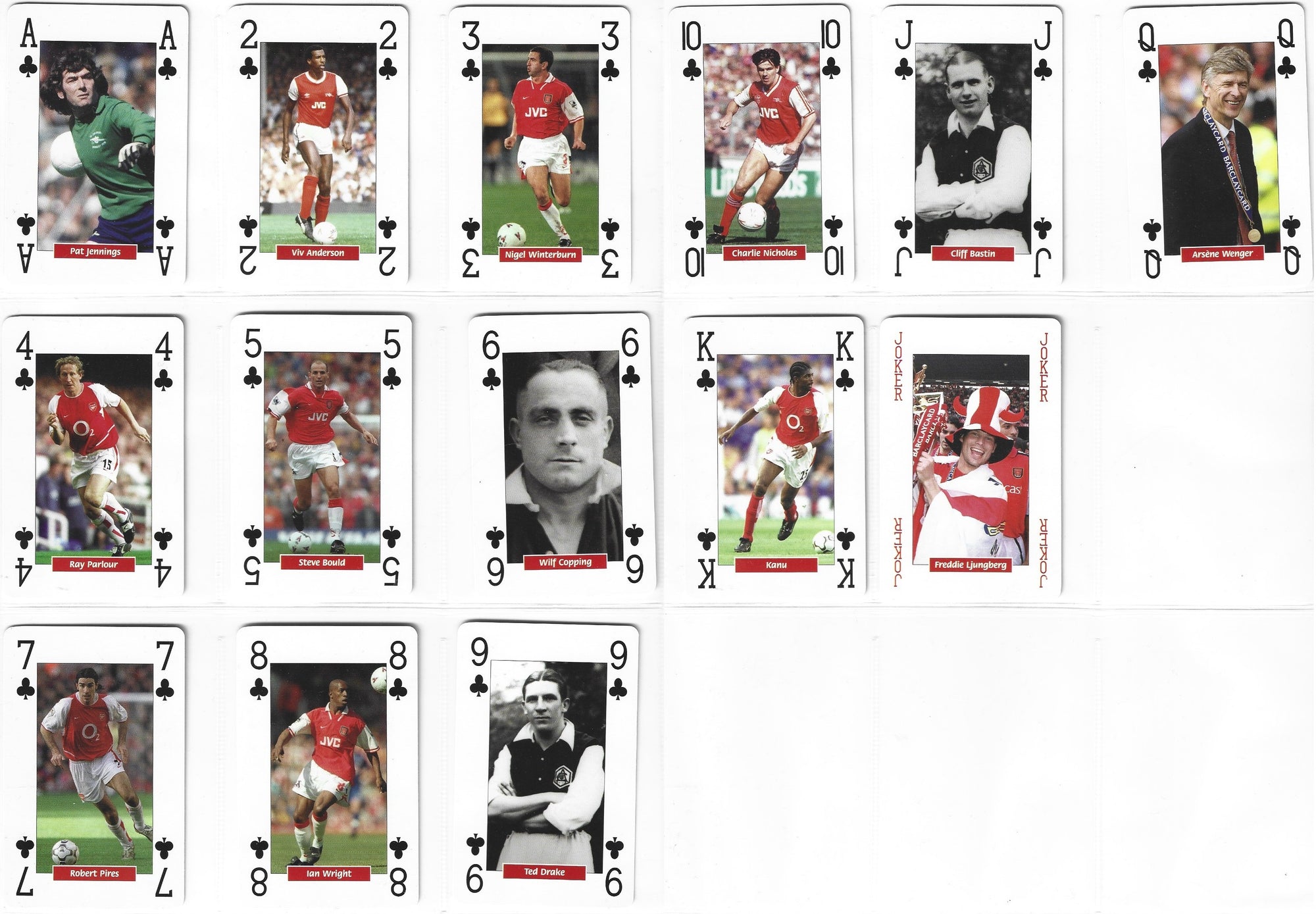 ARSENAL - KOMPLETT LAGSETT - EVENING STANDARD - "KORT"