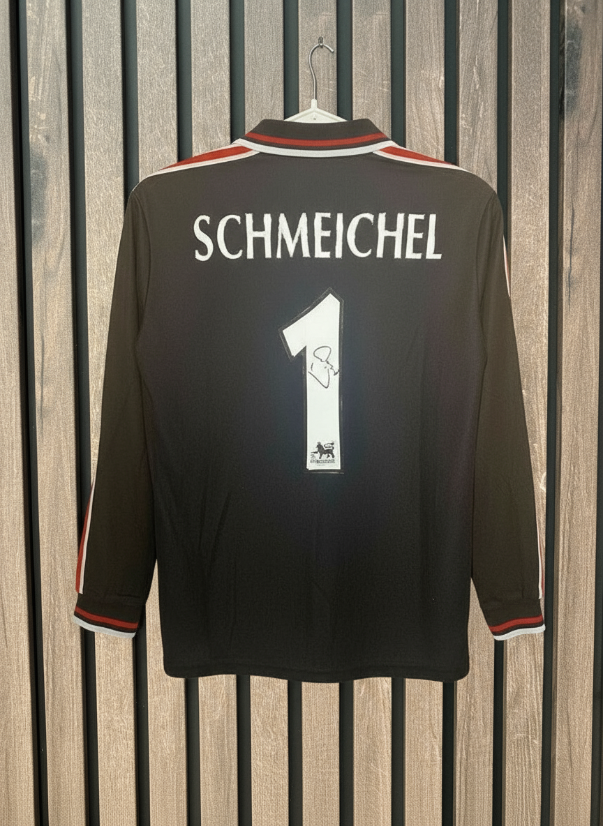 Enlarged Schmeichel Jersey with Wooden Background