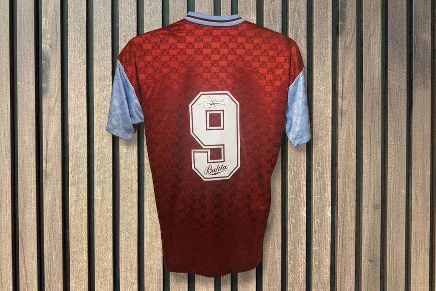 Football shirt with wooden background