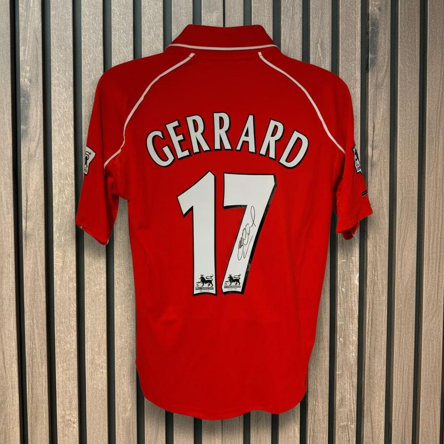 Gerrard Shirt on Wood Background