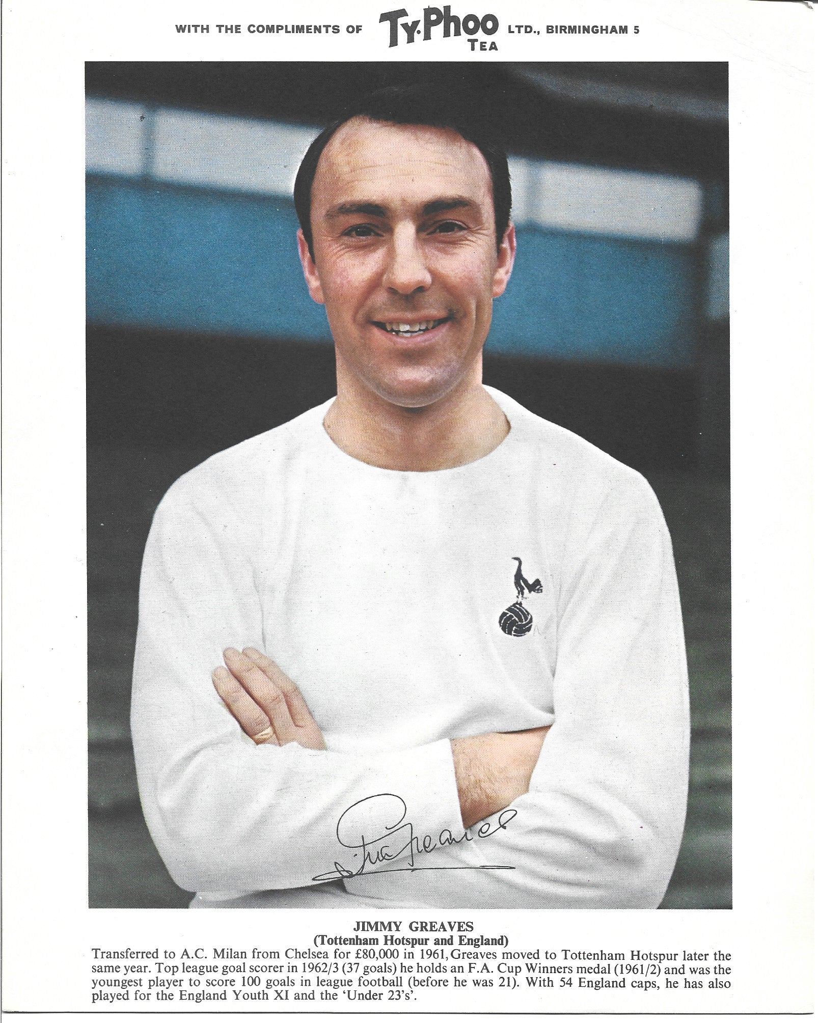 JIMMY GREAVES - TOTTENHAM HOTSPUR