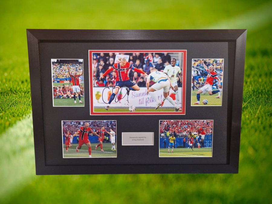 ERLING HAALAND - SIGNERT BILDE MED EKTEHETSBEVIS/COA