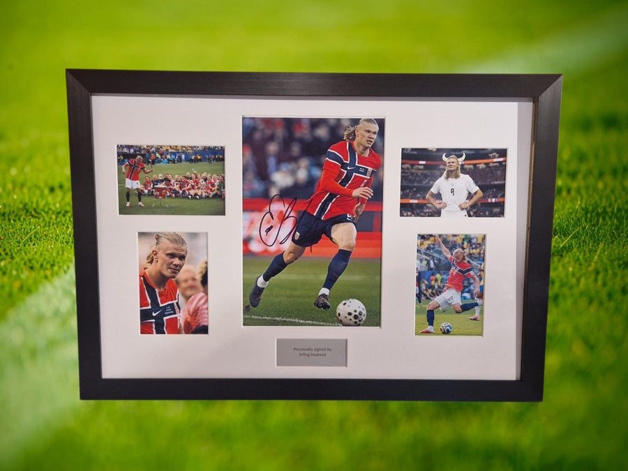 ERLING HAALAND - SIGNERT BILDE MED EKTEHETSBEVIS/COA