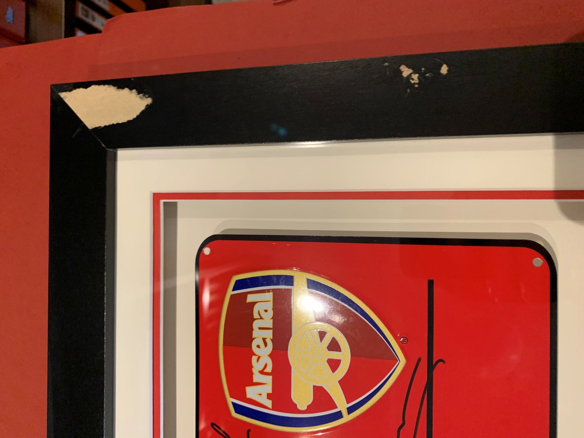 arsenal - HENRY OG BERGKAMP - "EMIRATES" STREET SIGN - UTEN COA