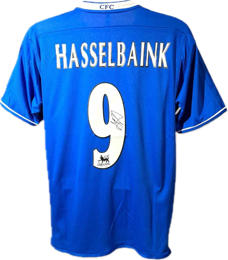 JIMMY FLOYD HASSELBAINK - SIGNERT DRAK MED EKTEHETSBEVIS/COA