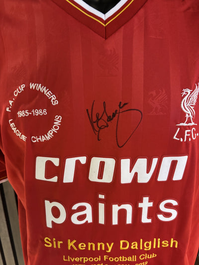 SIR KENNY DALGLISH -HONOURS SHIRT -  SIGNERT DRAKT MED EKTEHETSBEVIS/COA