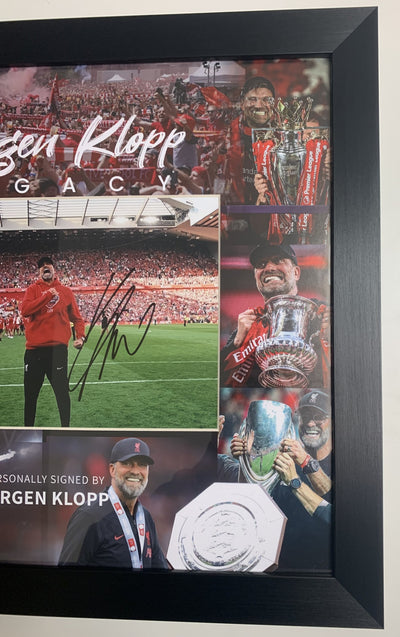 JURGEN KLOPP - SIGNERT BILDE I ART-FRAME MED EKTEHETSBEVIS/COA