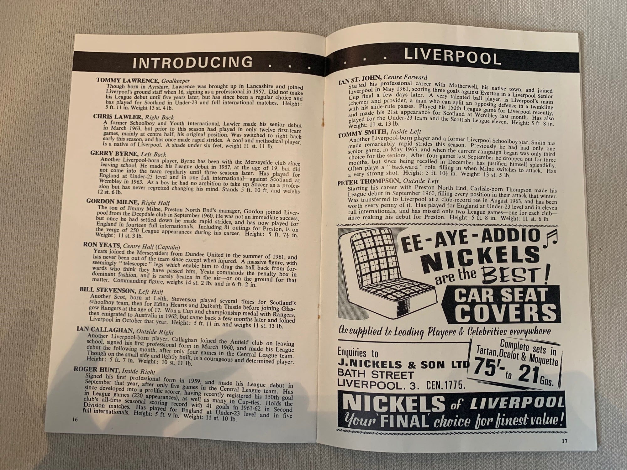 LIVERPOOL - 1965-05-01 - LEEDS UNITED - LIVERPOOL - FINAL TIE - FA CUP FINAL 1965