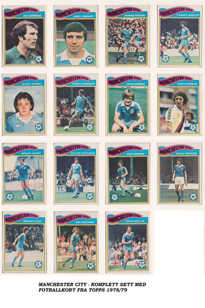 MANCHESTER CITY - "VINTAGE-LOT" - TOPPS & A&BC - 5 ÅRGANGER