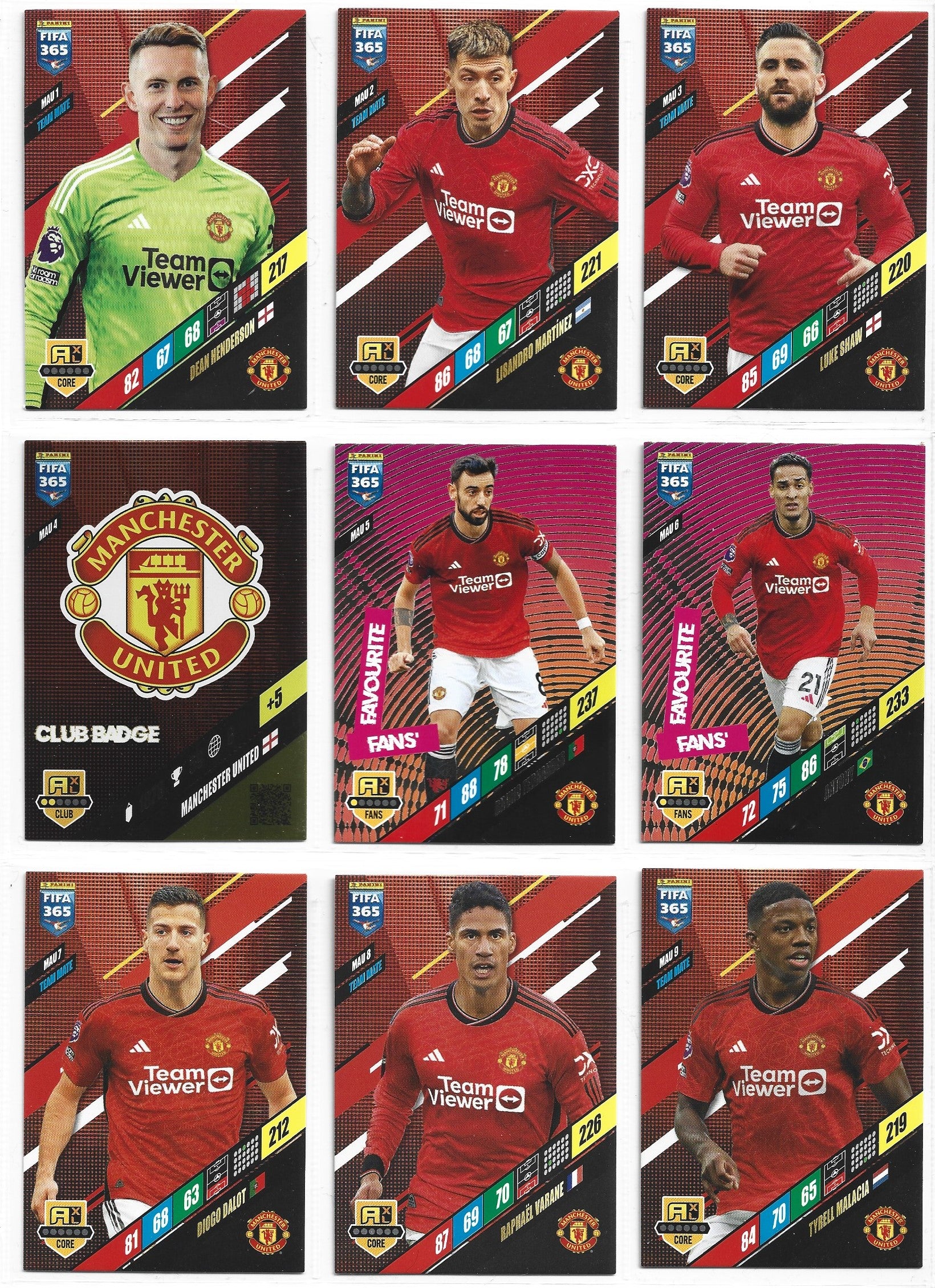MANCHESTER UNITED - KOMPLETT SETT MED PANINI ADENALYN XL - FIFA 365 2024