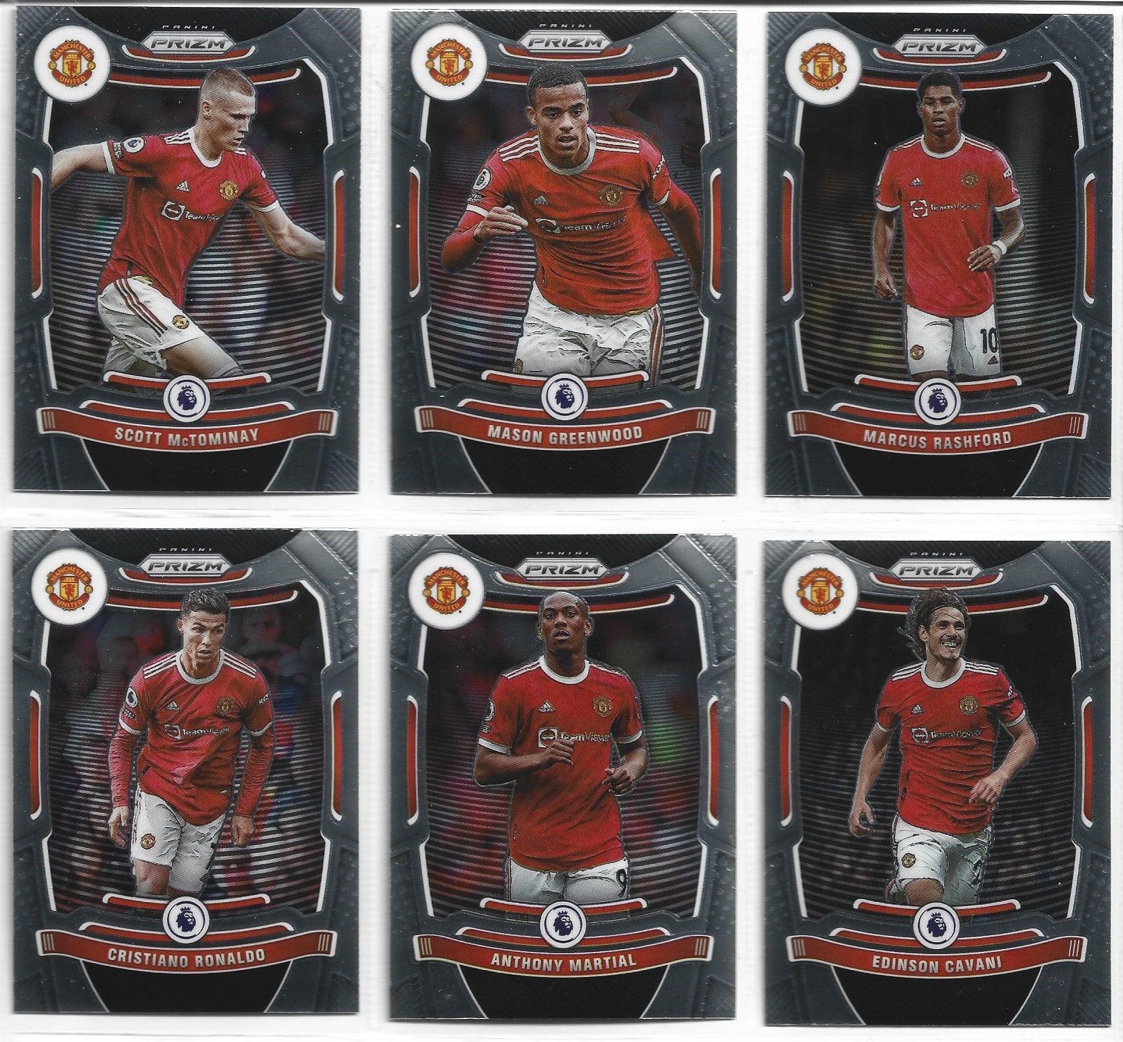 MANCHESTER UNITED - PANINI PRIZM PREMIER LEAGUE 2021/22 -  KOMPLETT SETT