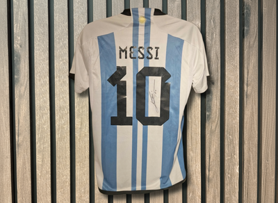 Messi Jersey on Wooden Background