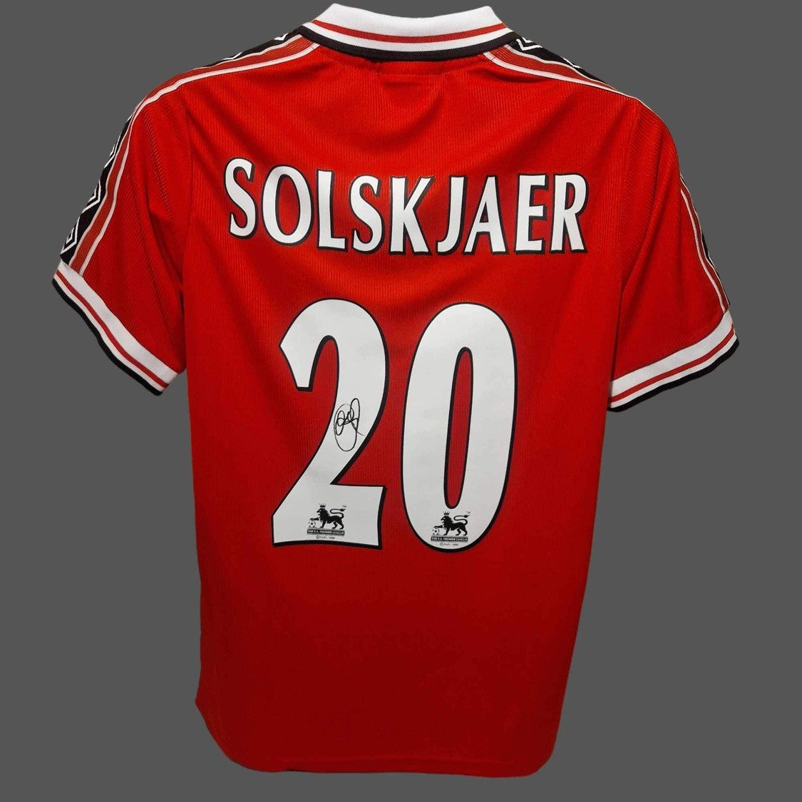 OLE GUNNAR SOLSKJÆR - SIGNERT DRAKT MED EKTEHETSBEVIS/COA