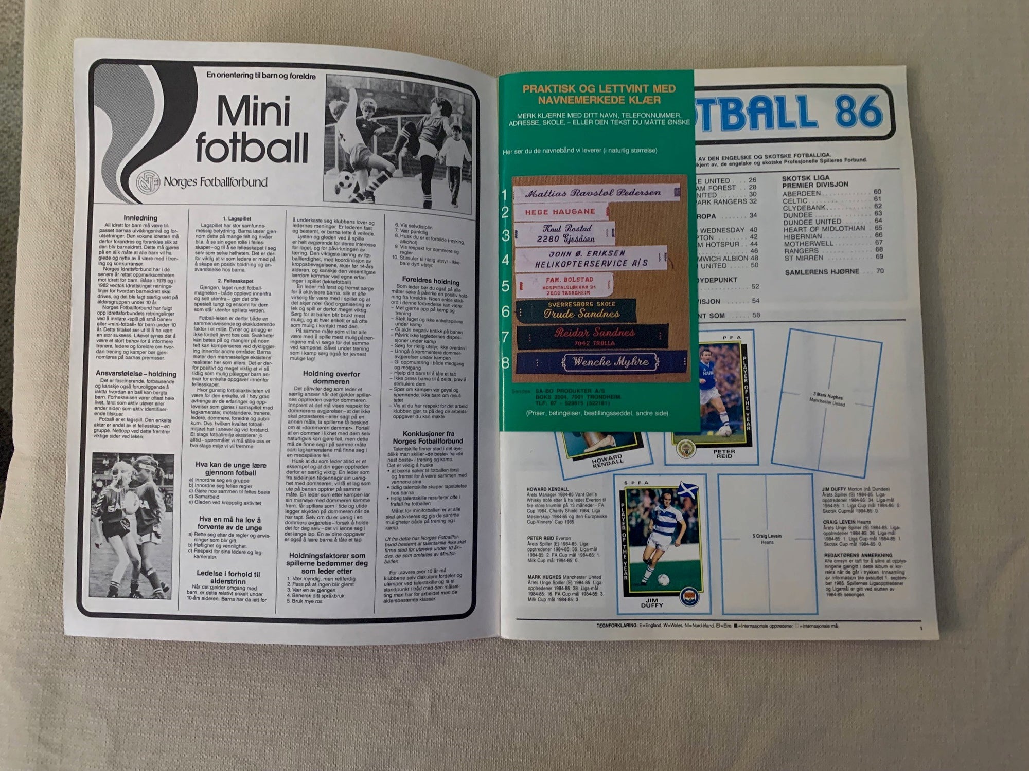 PANINI`S FOOTBALL 86 - STICKERS ALBUM