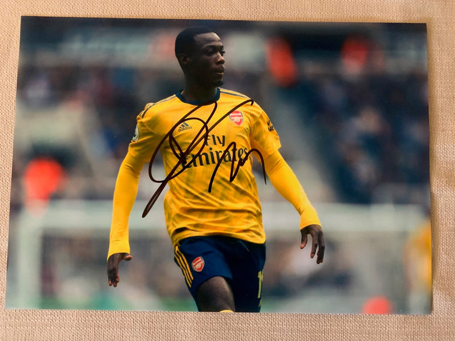 ARSENAL - NICOLAS PEPE - SIGNERT BILDE MED EKTEHETSBEVIS/COA
