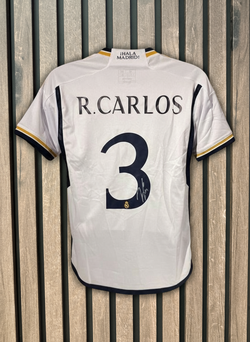R.Carlos Jersey on Wooden Background