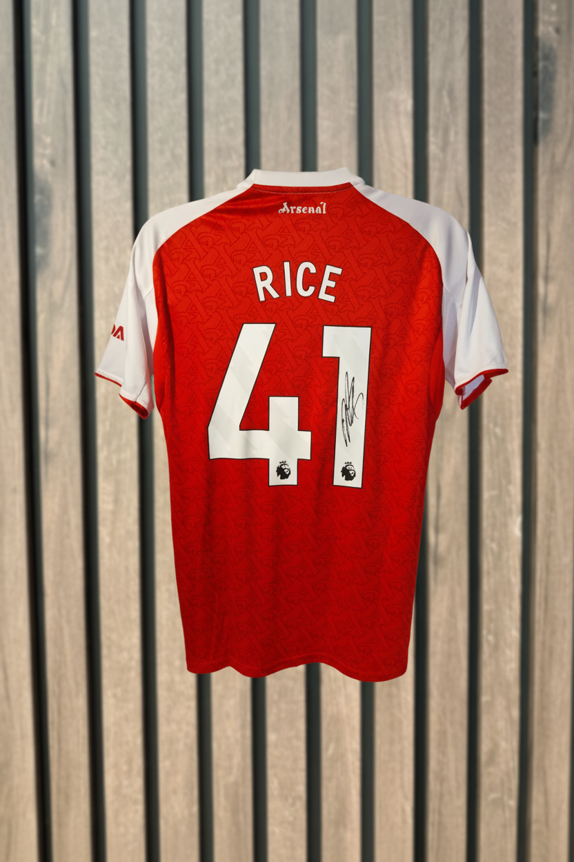 Rice #41 Shirt – Wood Background, Sharp Focus