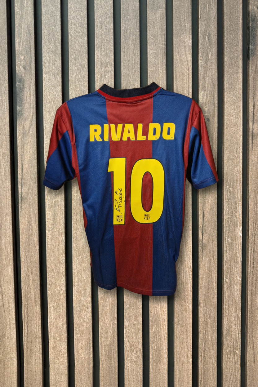 Rivaldo shirt on wood background