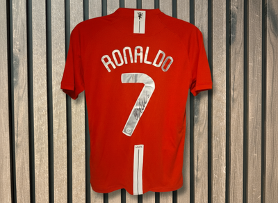 Ronaldo Jersey with Wooden Background