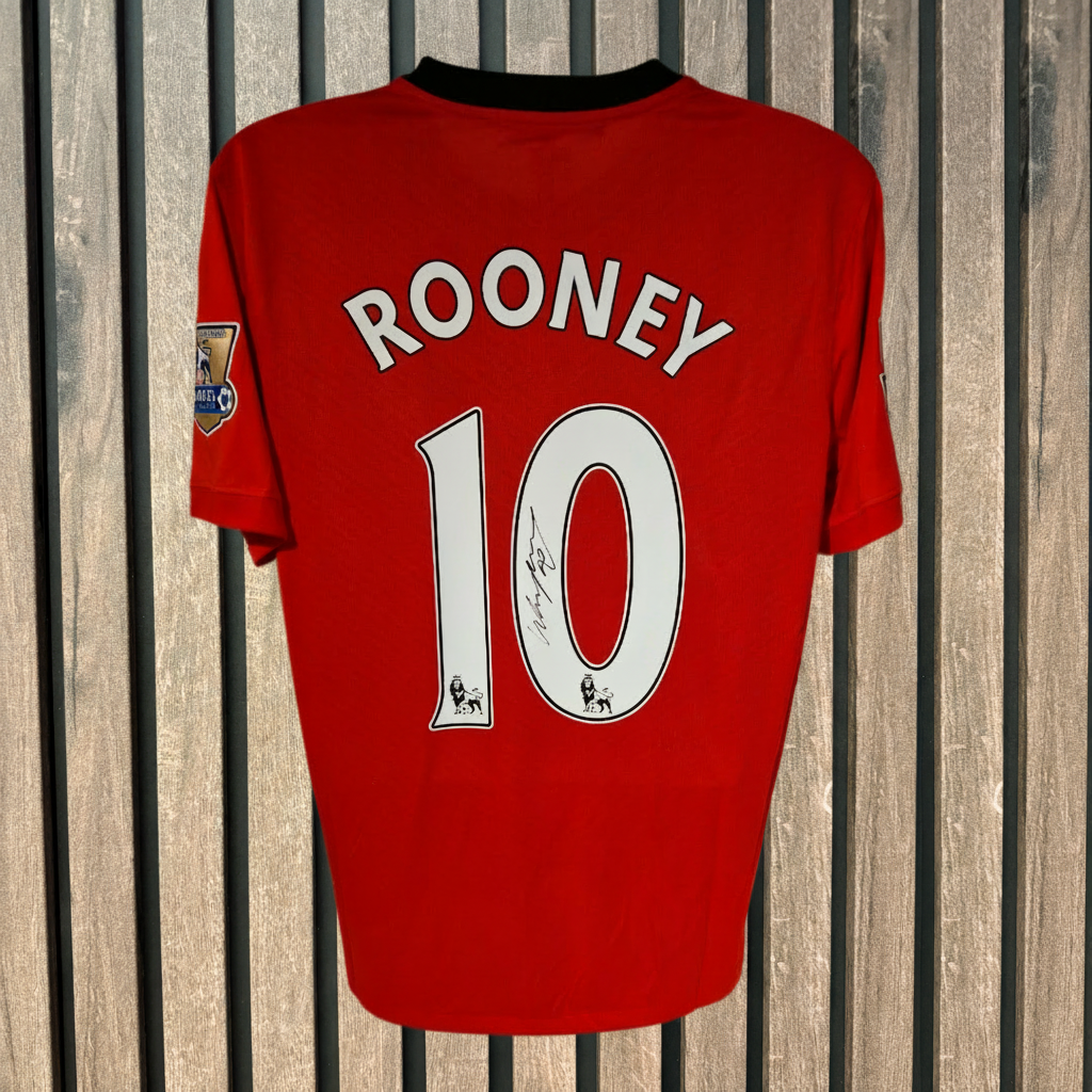 Rooney Shirt on Wood Background