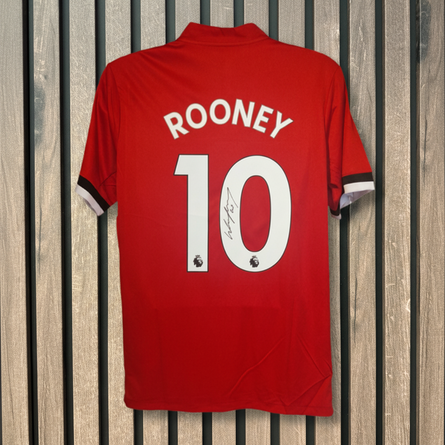 Rooney Shirt on Wood Background