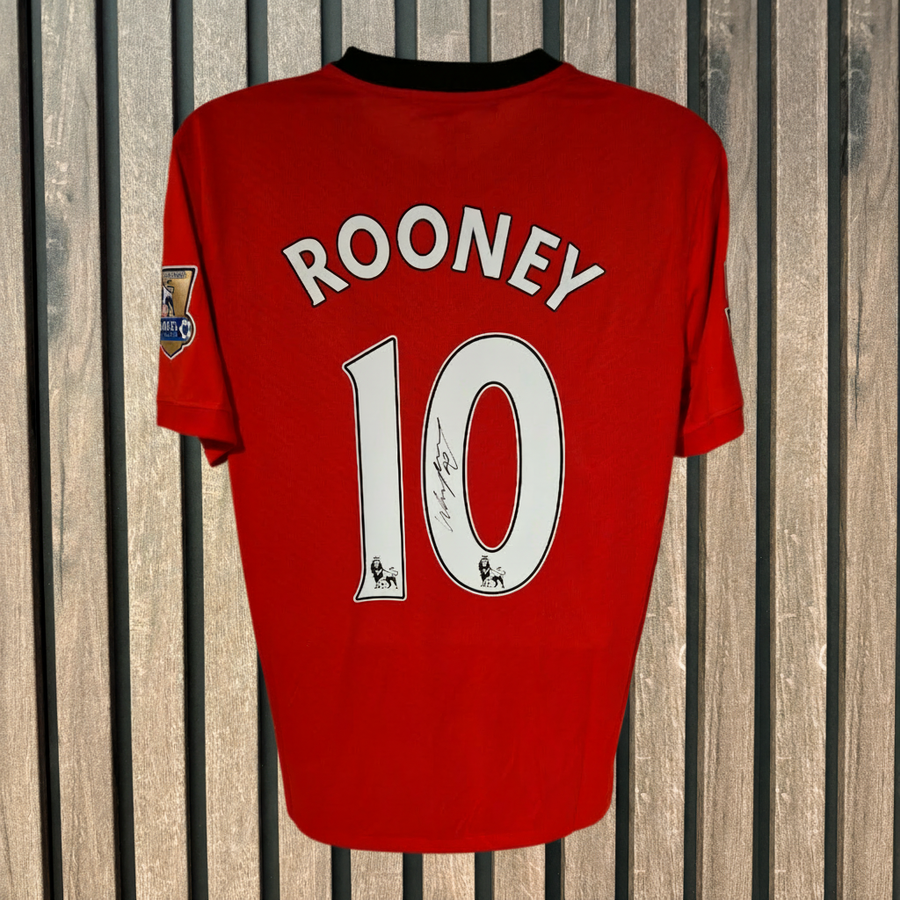 Rooney Shirt on Wood Background