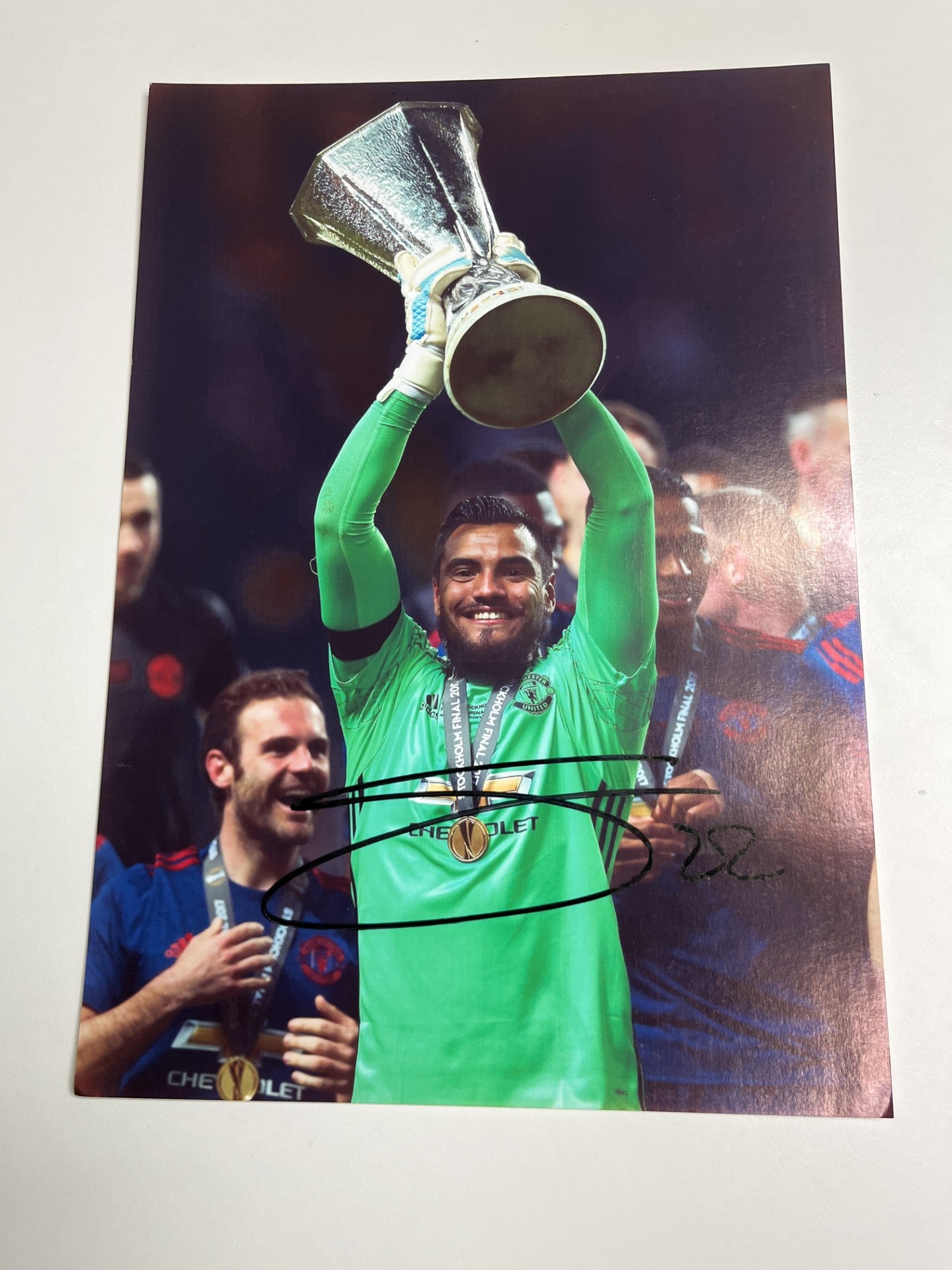 MANCHESTER UNITED - SERGIO ROMERO - BILDE UTEN EKTEHETSBEVIS/COA