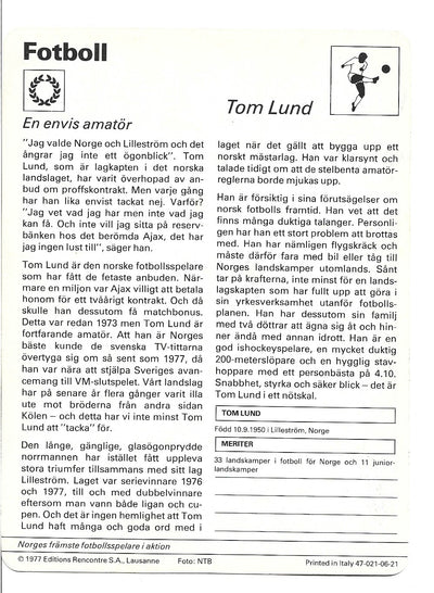 TOM LUND - NORWAY