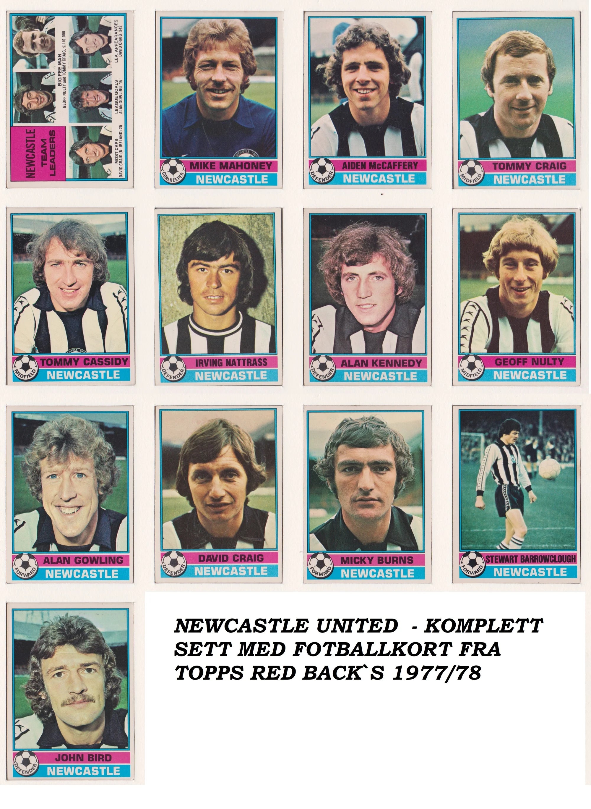 NEWCASTLE UNITED LAGSETT - FÅ 3 BETAL FOR 2 - PANINI PRIZM, PREMIER GOLD 2002 & TOPPS RED BACKS