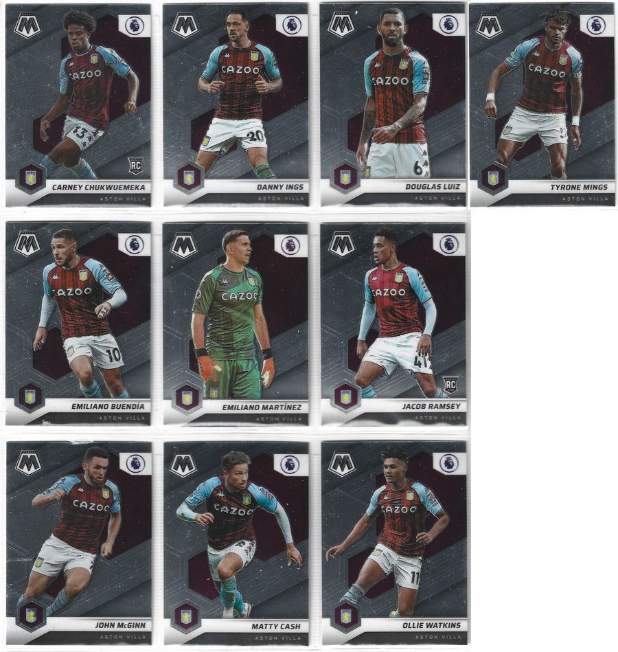 ASTON VILLA - PANINI MOSAIC PREMIER LEAGUE 2021/22 - KOMPLETT LAGSETT