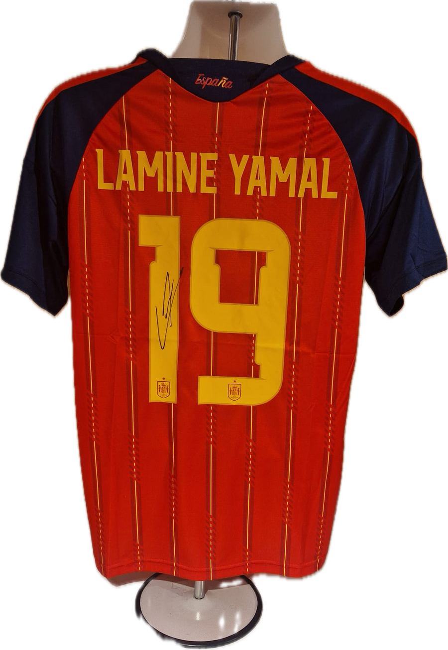 LAMINE YAMAL - SIGNERT DRAKT MED EKTEHETSBEVIS/COA