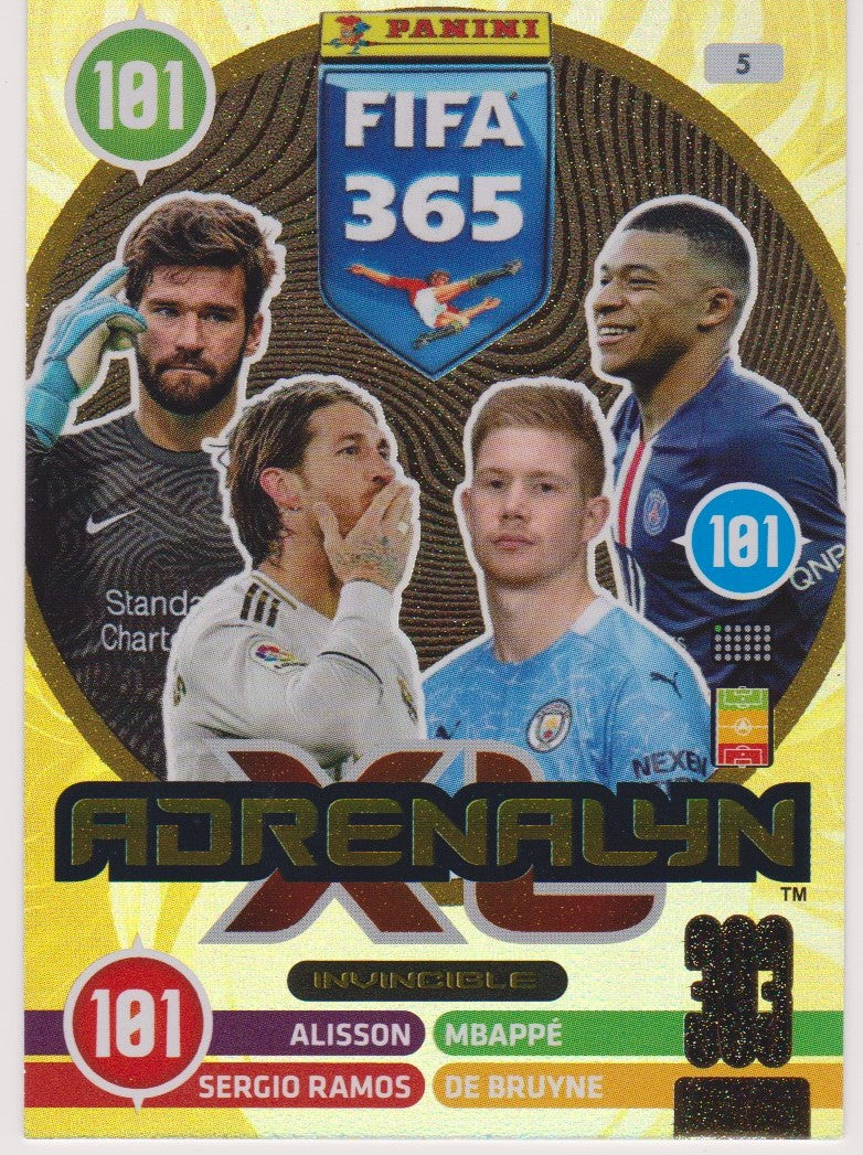 005. INVINCIBLE - ALLISSON, M`BAPPE, DE BRUYNE, RAMOS