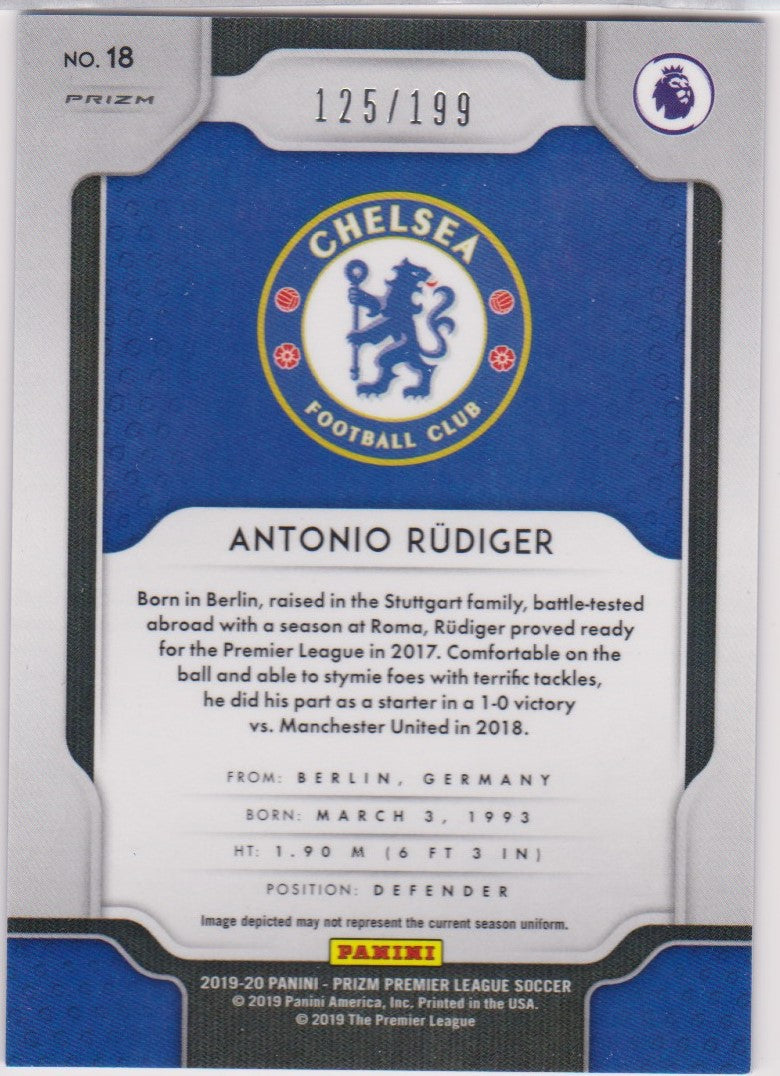 #/199-BLUE. 018. ANTONIO RUDIGER - CHELSEA - CARD 125 OF 199