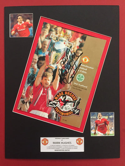 MARK HUGHES - SIGNERT KAMPPROGRAM MED EKTEHETSBEVIS/COA