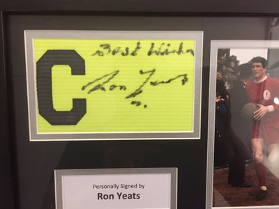 RON YEATS SIGNERT KAPTEINSBIND MED EKTEHETSGARANTI/COA