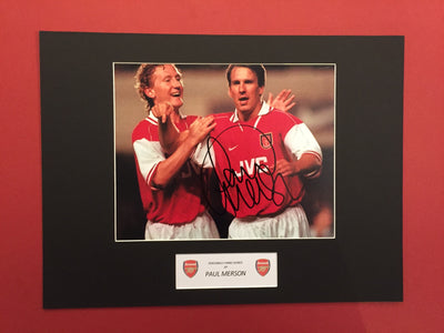 ARSENAL - PAUL MERSON - SIGNERT BILDE MED EKTEHETSGARANTI/COA