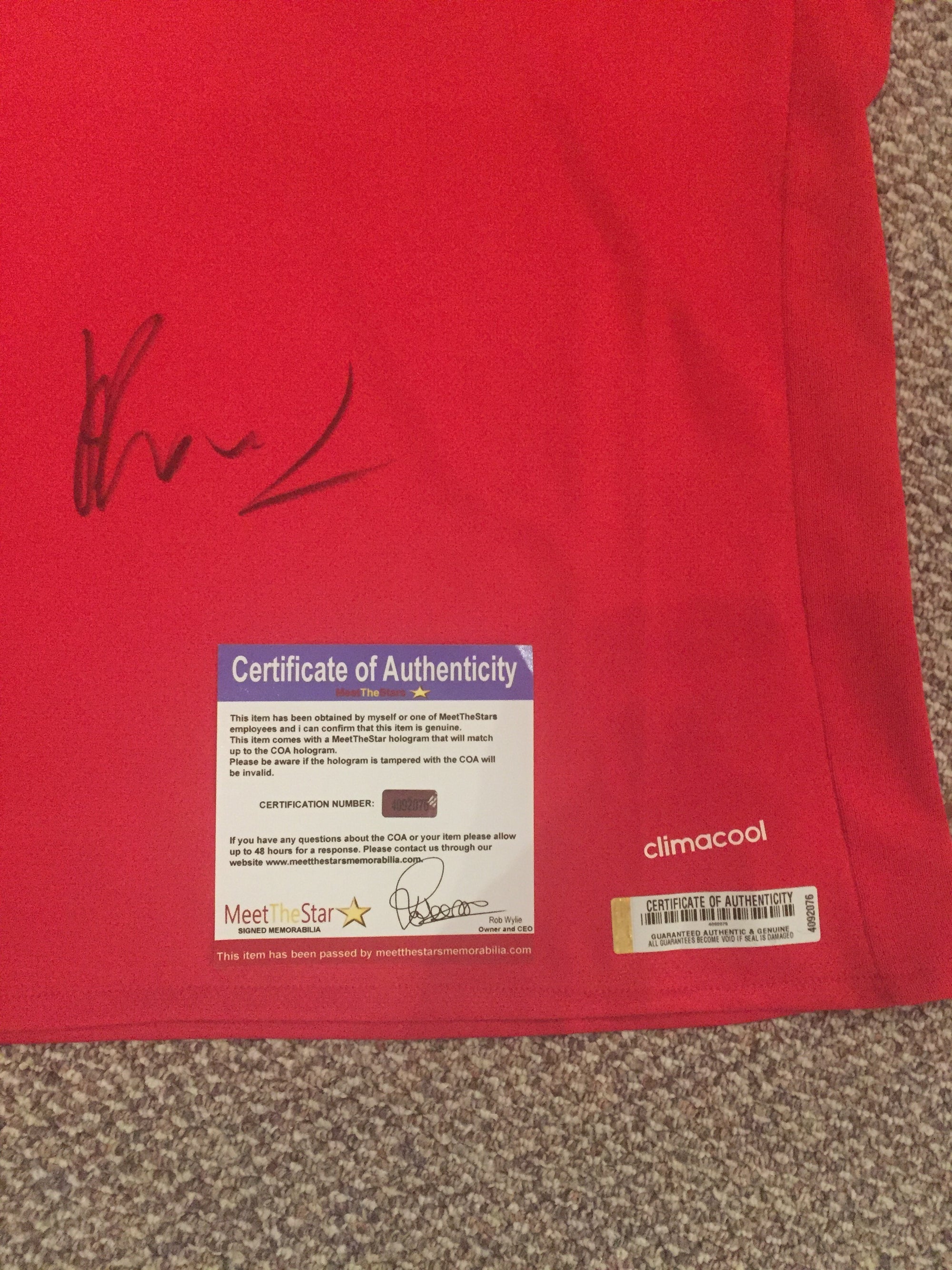 JOSE MOURINHO SIGNERT DRAKT MED EKTEHETSBEVIS/COA