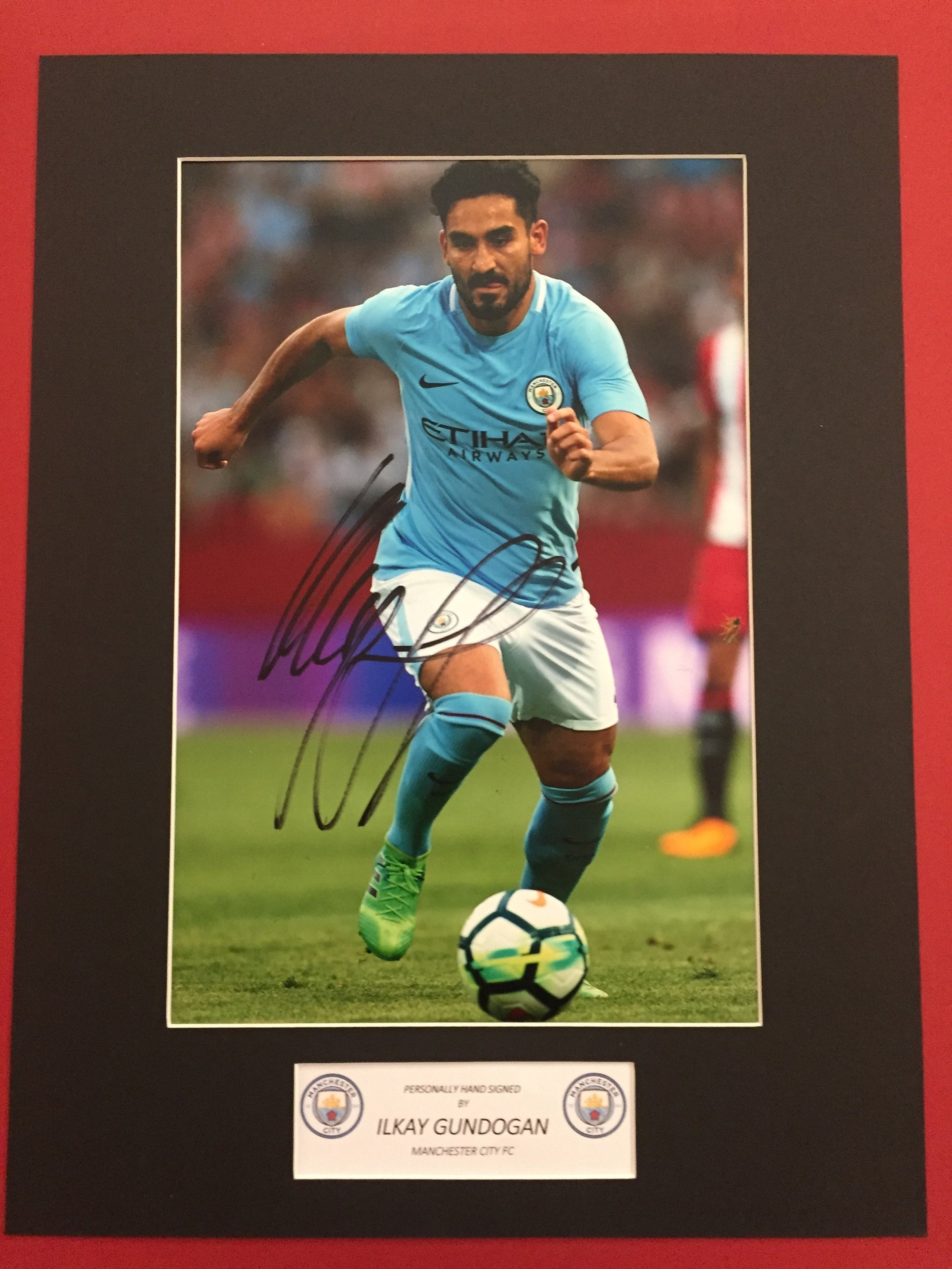 MANCHESTER CITY - ILKAY GUNDOGAN - SIGNERT BILDE MED EKTEHETSBEVIS/COA